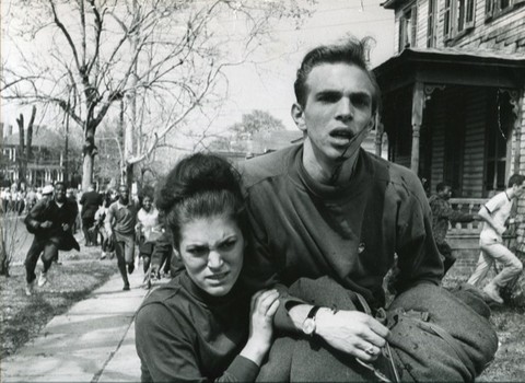 Moore braved violent, chaotic situations (and even arrest) to make his pictures. Shown here: an injured protestor, in Montgomery, 1965.